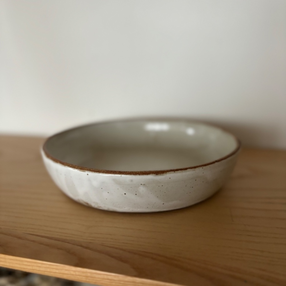 Stoneware ceramic pasta bowl